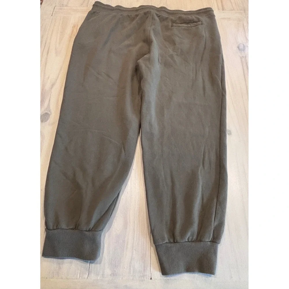 True Religion Mens 3XL Olive Green Fleece Jogger‎ Sweatpants Horseshoe Logo EUC